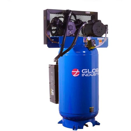 GLOBAL INDUSTRIAL Silent Two Stage Piston Air Compressor, 5 HP, 80 Gal., 1 Phase, 230V 133679